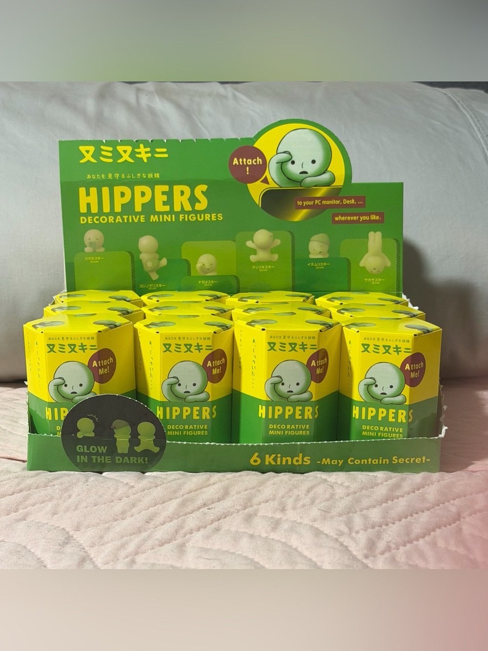 HIPPERS Glow-in-the-Dark Decorative Mini Figure Phone Case Accessory - Green